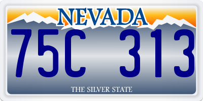 NV license plate 75C313