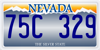 NV license plate 75C329
