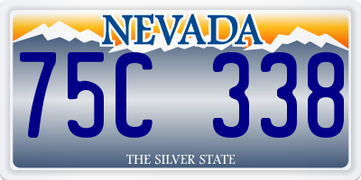 NV license plate 75C338