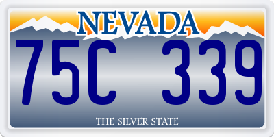 NV license plate 75C339