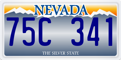 NV license plate 75C341
