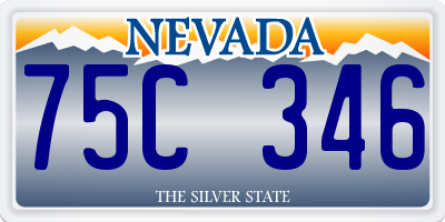 NV license plate 75C346