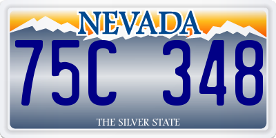 NV license plate 75C348