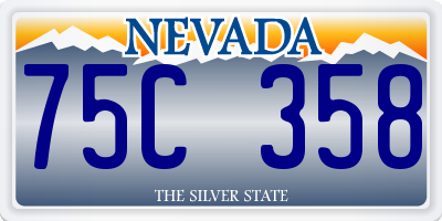 NV license plate 75C358