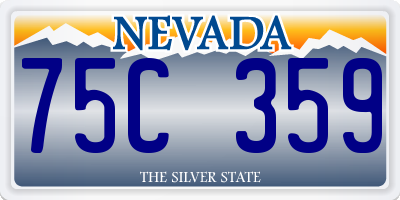 NV license plate 75C359