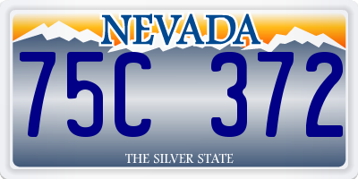 NV license plate 75C372