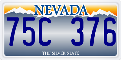 NV license plate 75C376