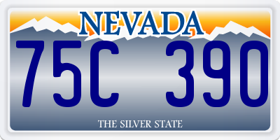 NV license plate 75C390