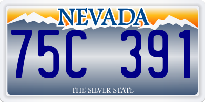 NV license plate 75C391