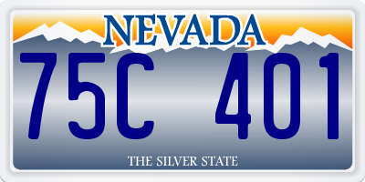 NV license plate 75C401