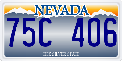 NV license plate 75C406