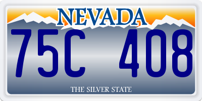 NV license plate 75C408