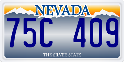 NV license plate 75C409