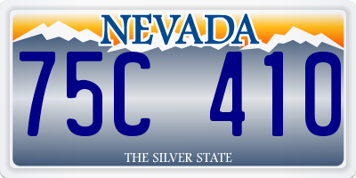 NV license plate 75C410