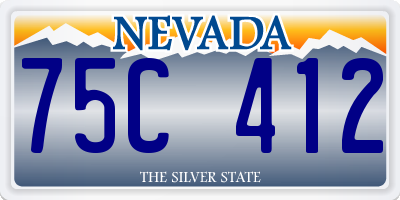 NV license plate 75C412