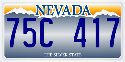 NV license plate 75C417