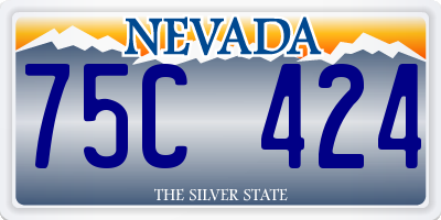 NV license plate 75C424