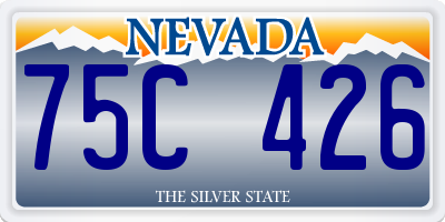 NV license plate 75C426