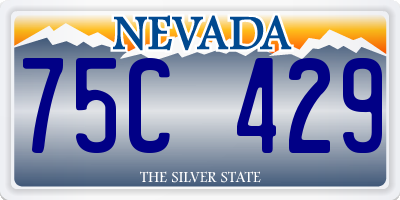 NV license plate 75C429