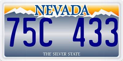 NV license plate 75C433