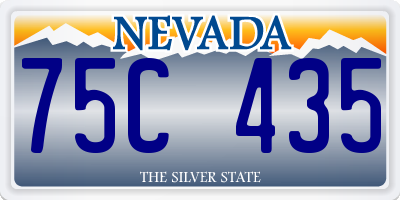 NV license plate 75C435