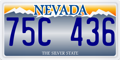NV license plate 75C436