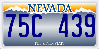 NV license plate 75C439