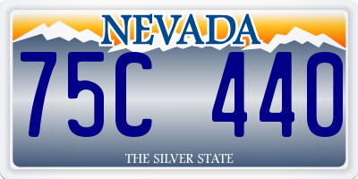 NV license plate 75C440