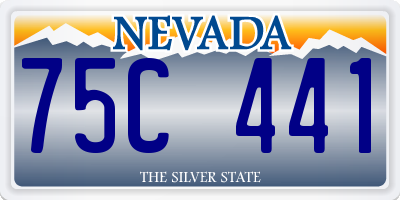 NV license plate 75C441