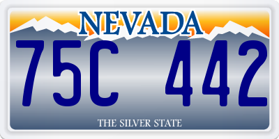 NV license plate 75C442