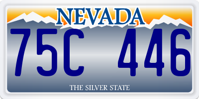 NV license plate 75C446