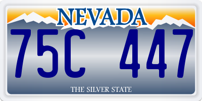 NV license plate 75C447