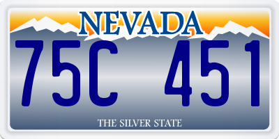 NV license plate 75C451