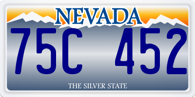 NV license plate 75C452