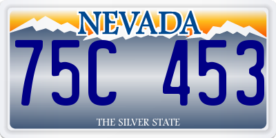 NV license plate 75C453