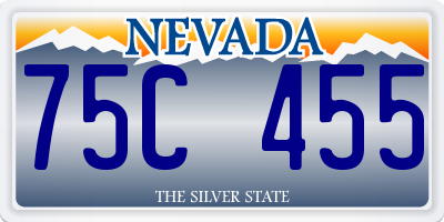 NV license plate 75C455