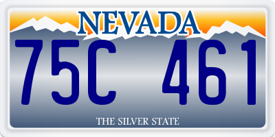 NV license plate 75C461