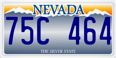 NV license plate 75C464