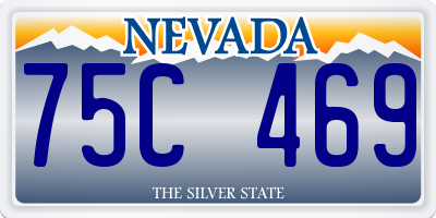 NV license plate 75C469