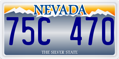 NV license plate 75C470