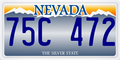 NV license plate 75C472