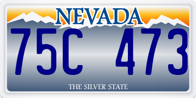 NV license plate 75C473