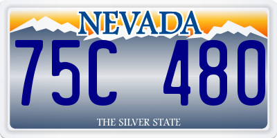 NV license plate 75C480
