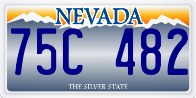 NV license plate 75C482