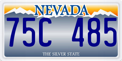 NV license plate 75C485