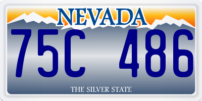 NV license plate 75C486