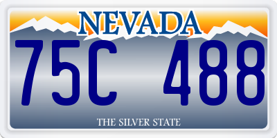 NV license plate 75C488