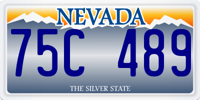 NV license plate 75C489