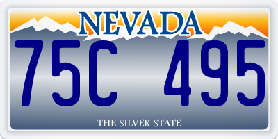 NV license plate 75C495