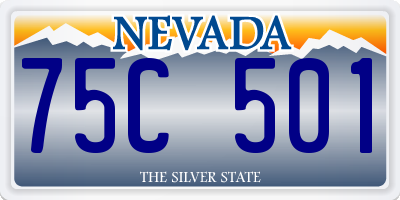 NV license plate 75C501